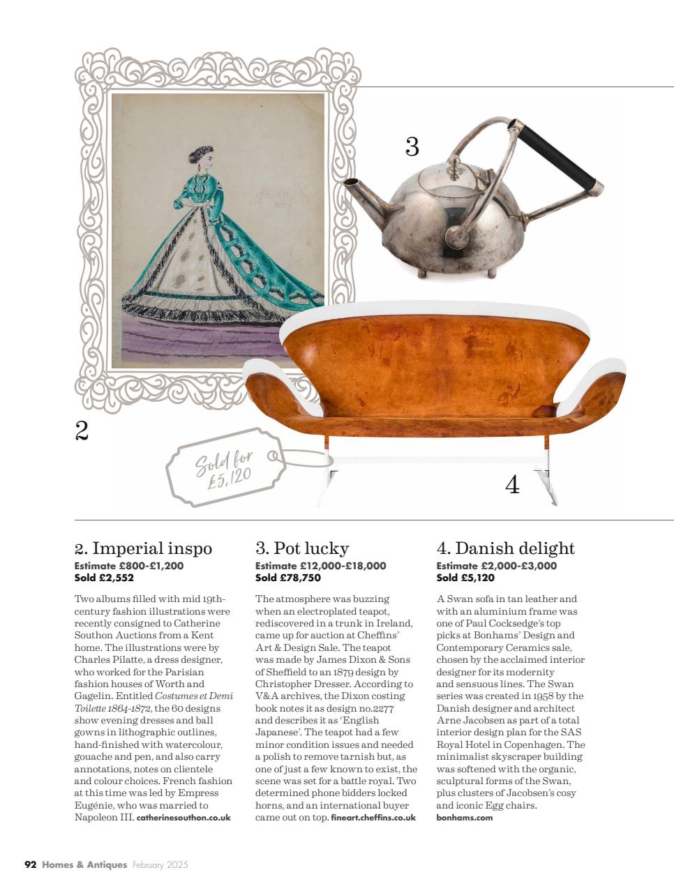 Homes & Antiques Magazine Preview Pages