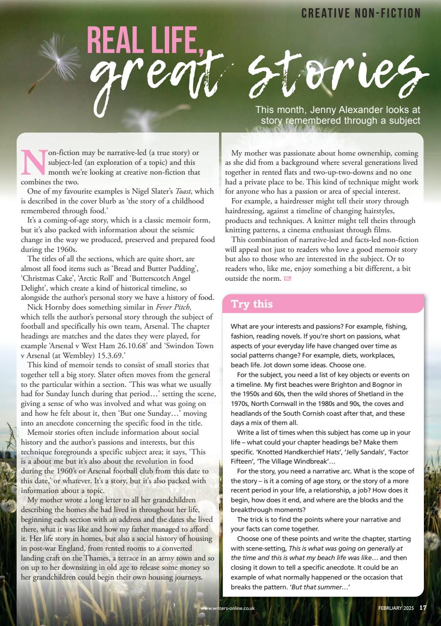 Writing Magazine Preview Pages