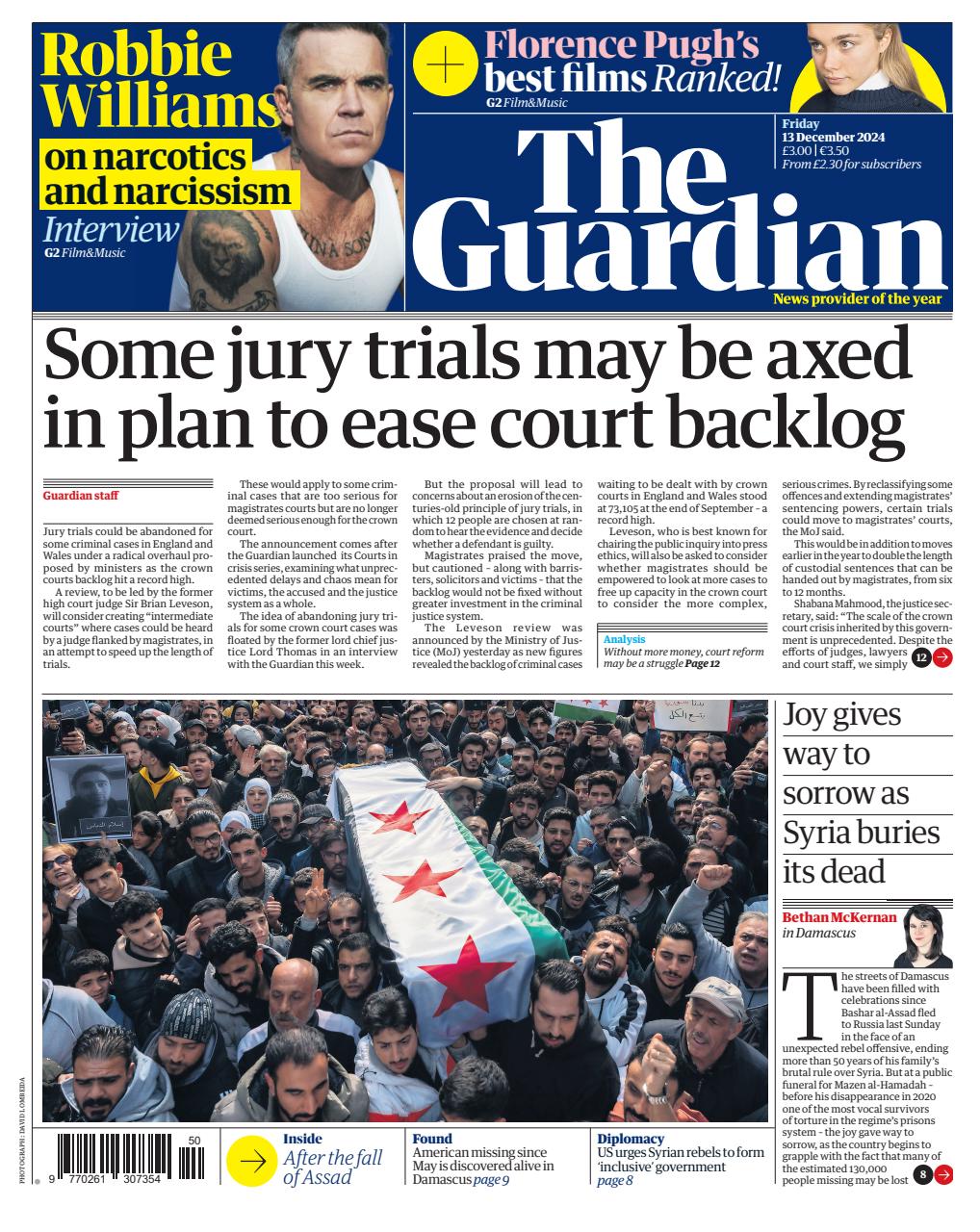 The Guardian Newspaper Preview Pages