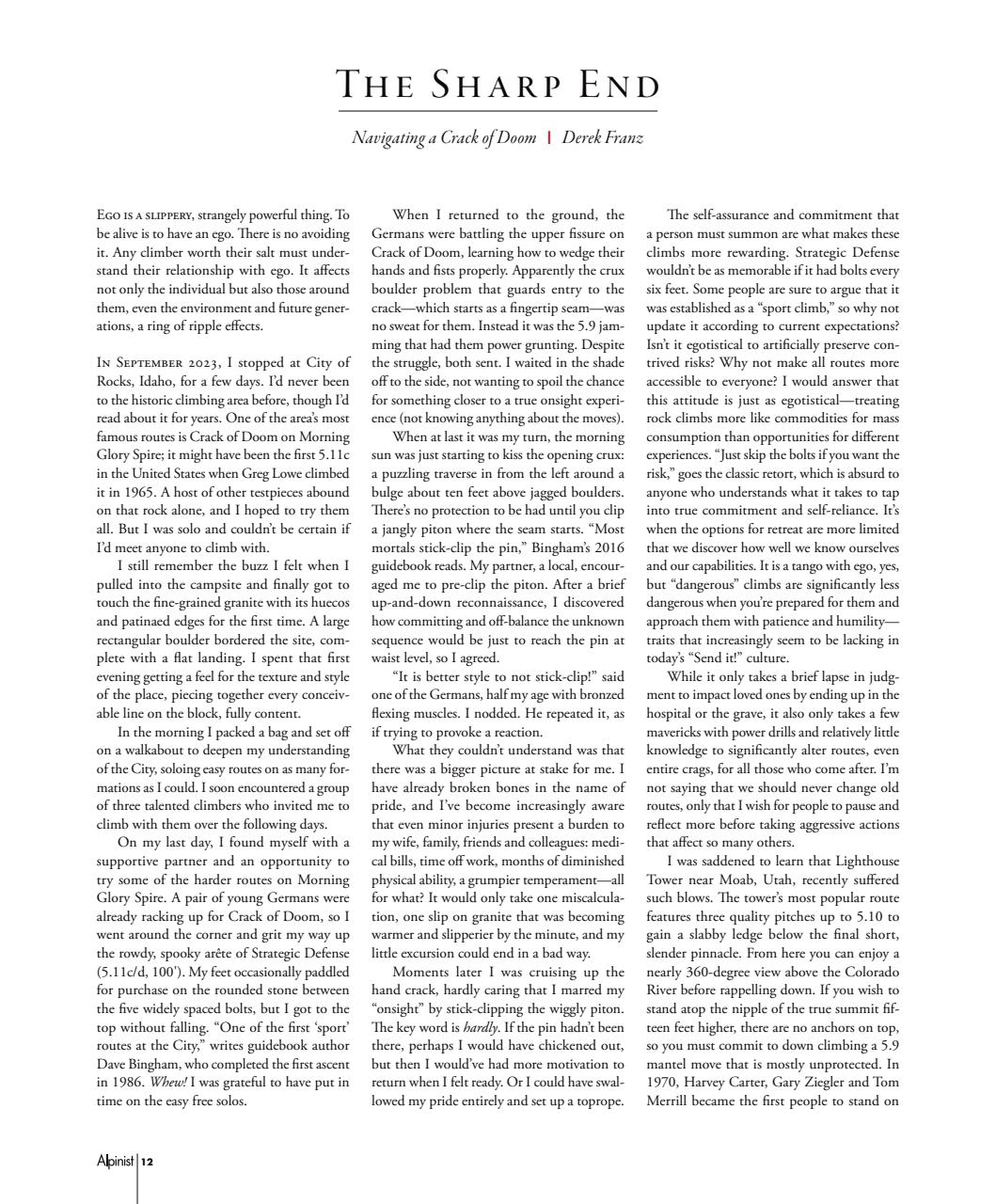 Alpinist Preview Pages