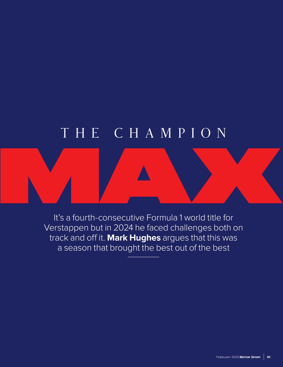 Motor Sport Magazine Preview Pages