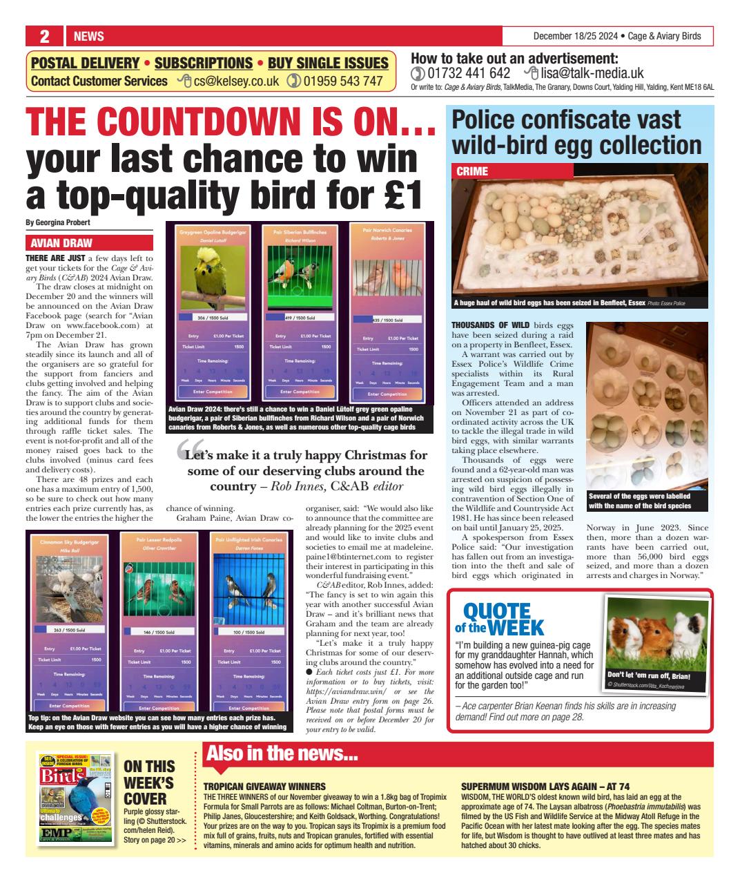 Cage & Aviary Birds Preview Pages