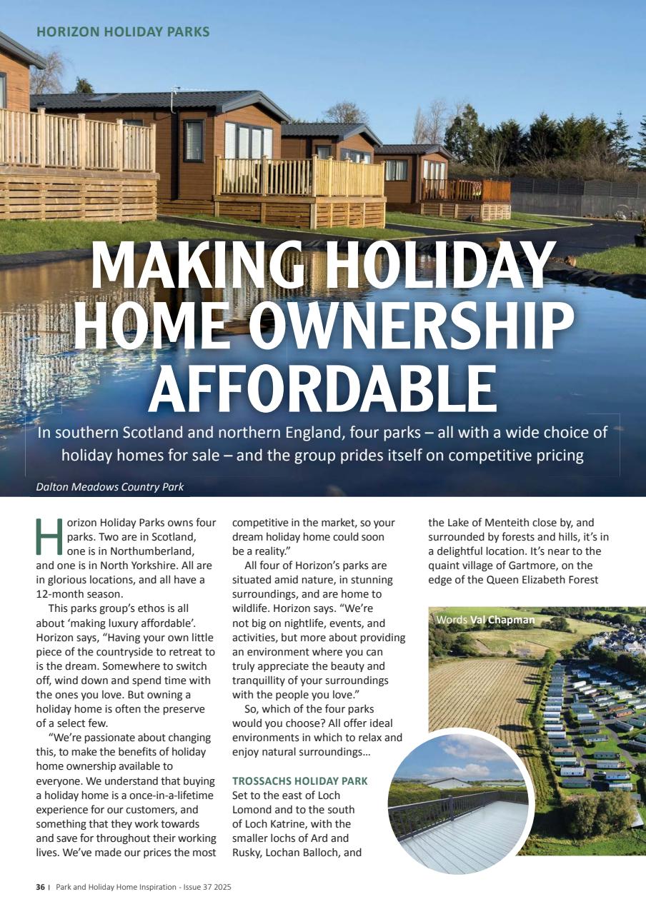 Park and Holiday Home Inspiration magazine Preview Pages