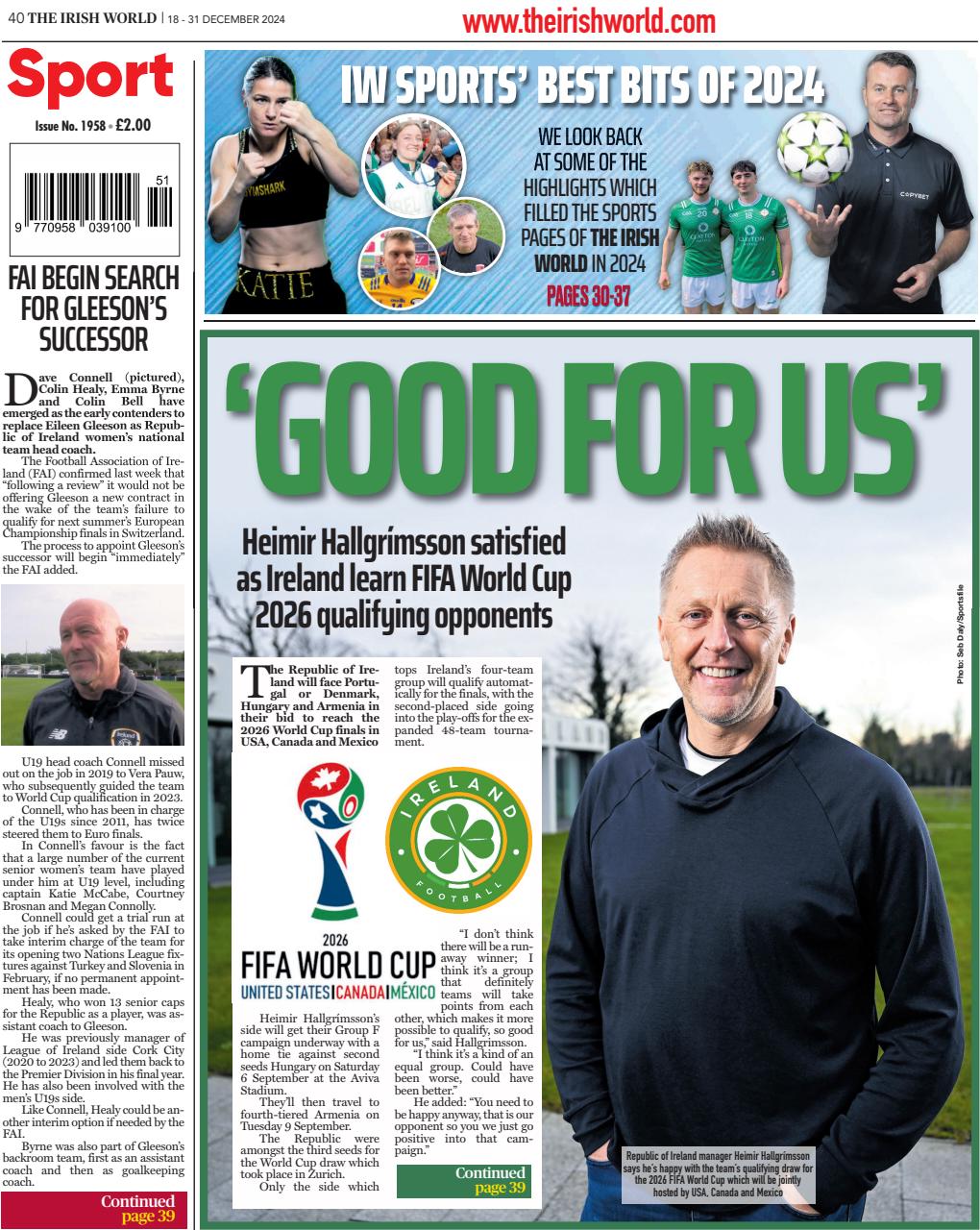 Irish World Preview Pages