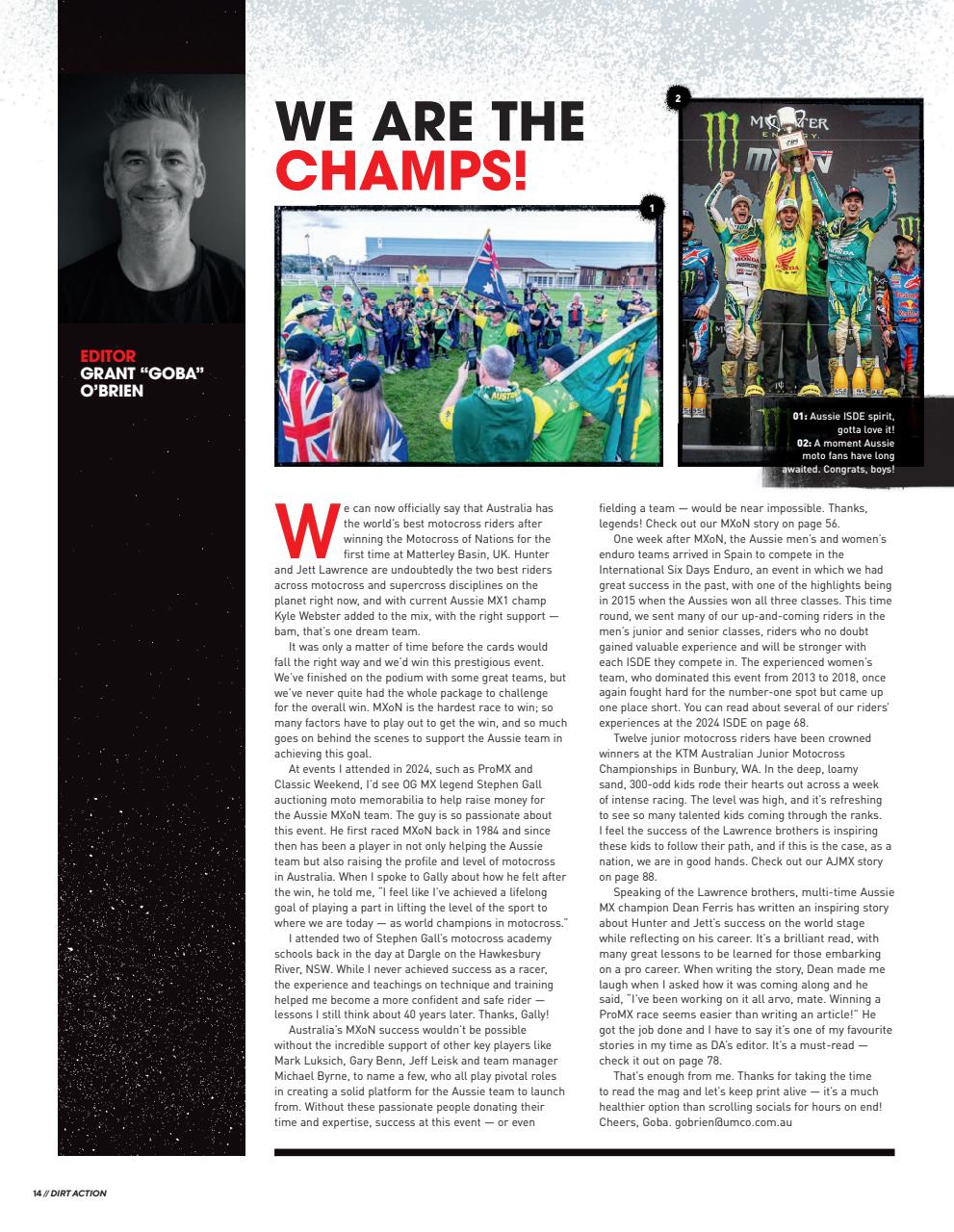 Dirt Action Preview Pages