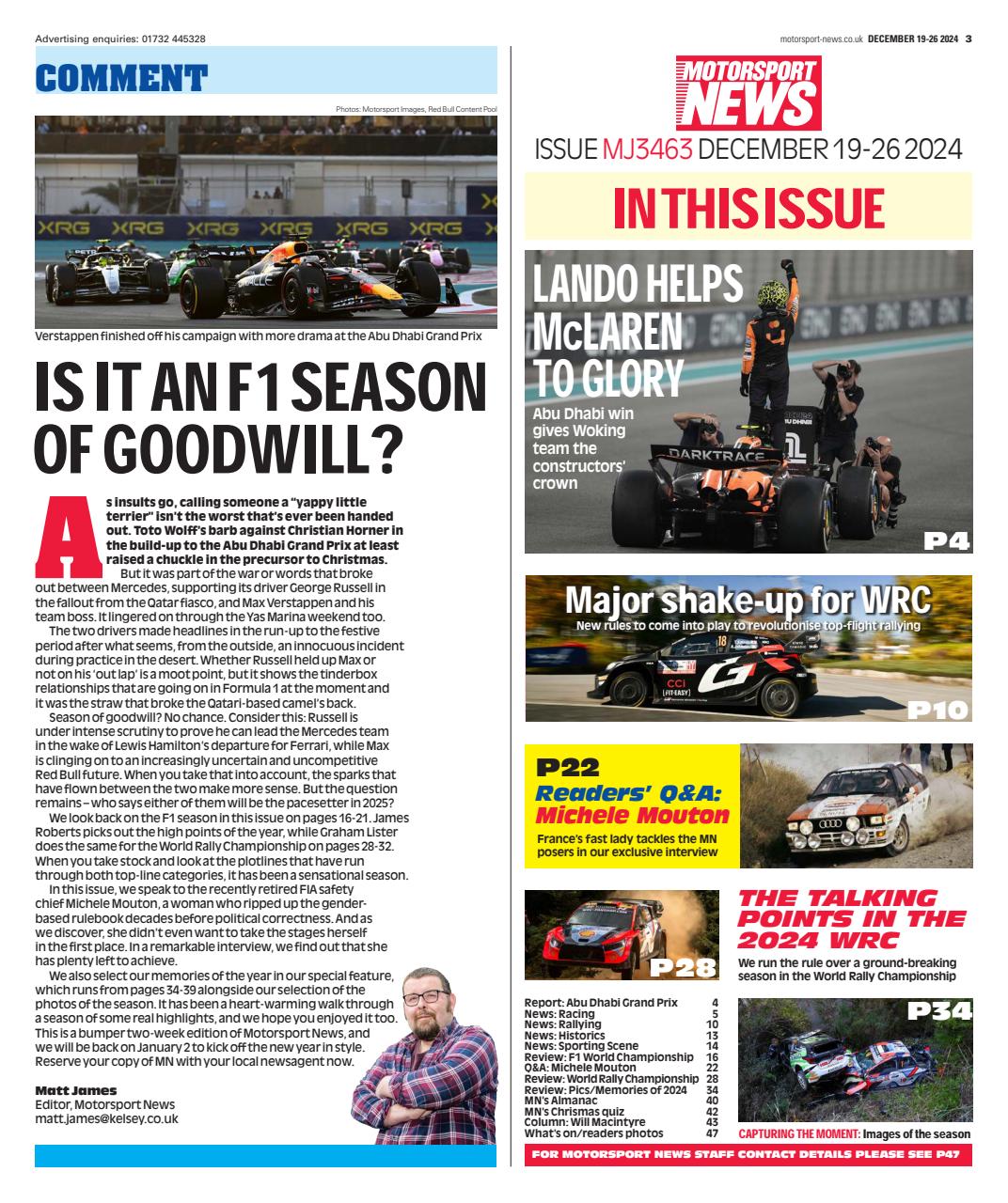 Motorsport News Preview Pages
