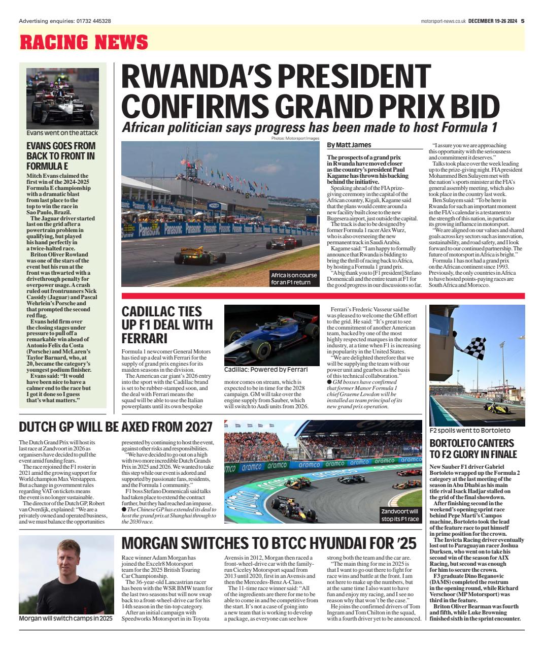 Motorsport News Preview Pages