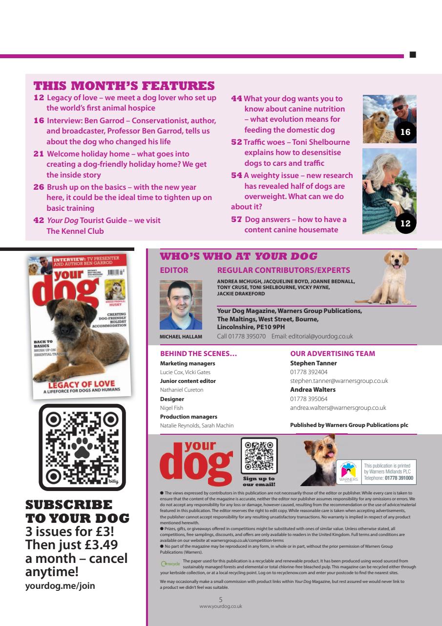 Your Dog Magazine Abonnements und February 2025 Ausgabe