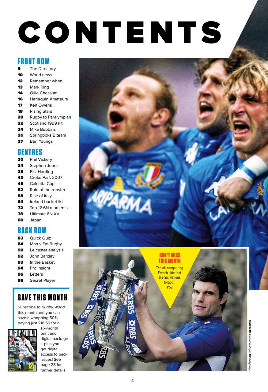 Rugby World Preview Pages