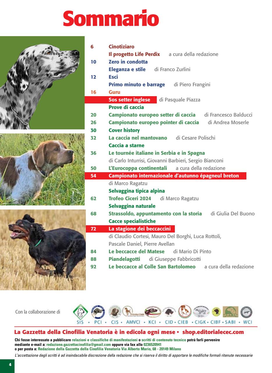 La Gazzetta Della Cinofilia Venatoria Preview Pages