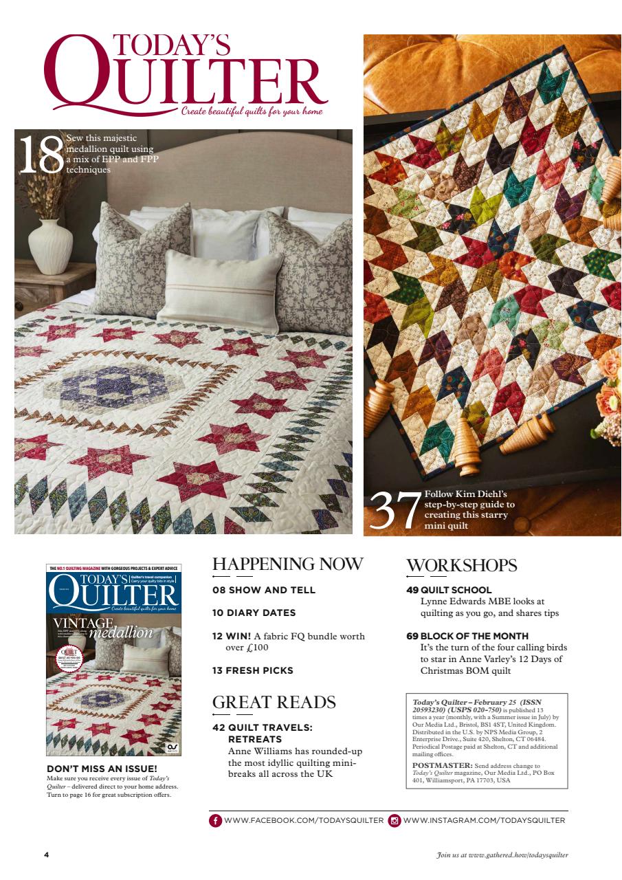 Today’s Quilter Preview Pages
