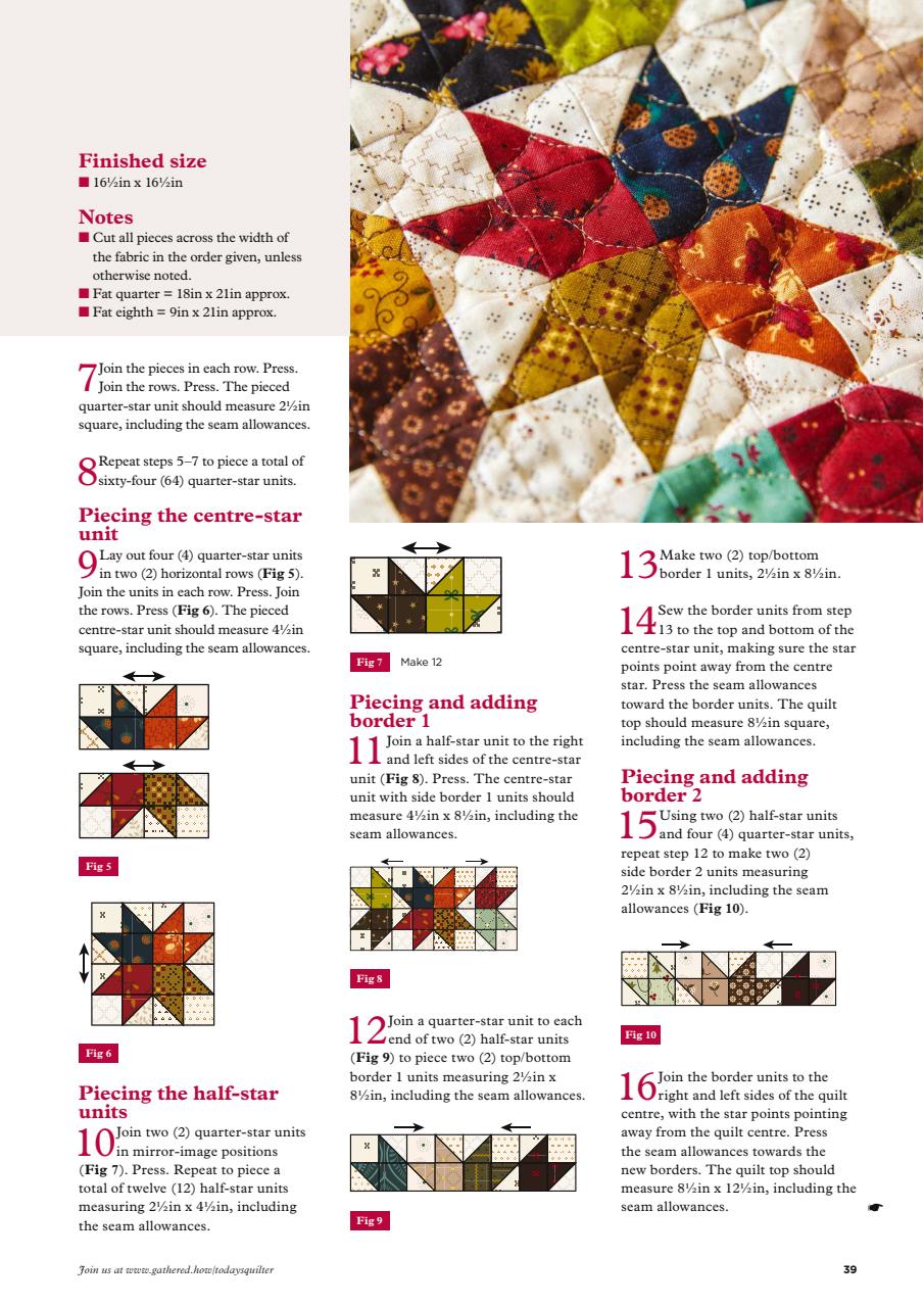 Today’s Quilter Preview Pages