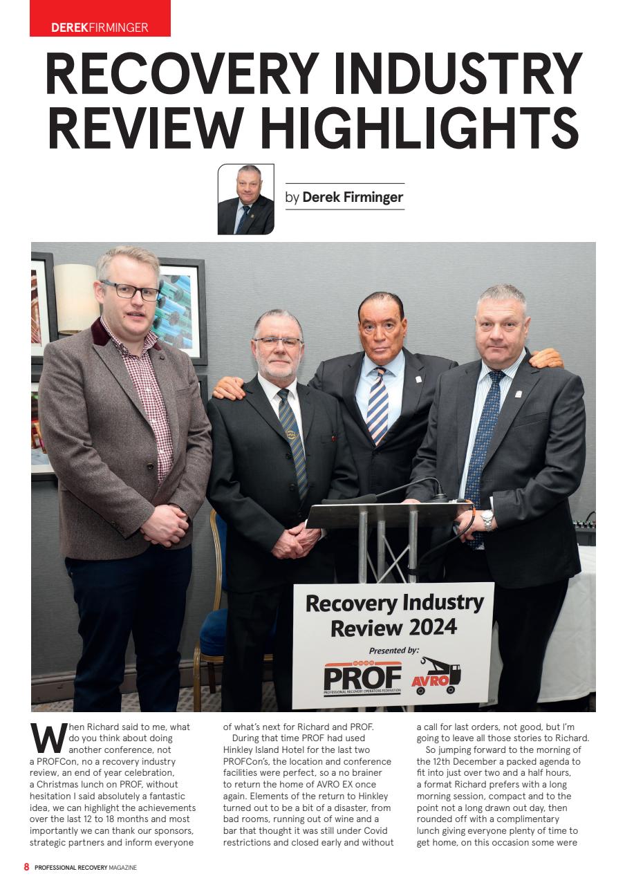 Professional Recovery Magazine Preview Pages