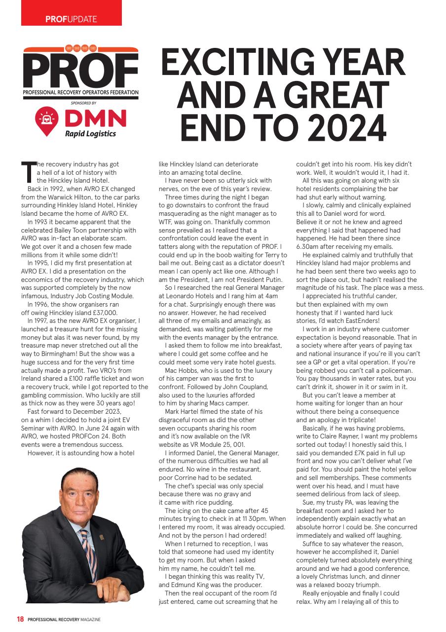 Professional Recovery Magazine Preview Pages