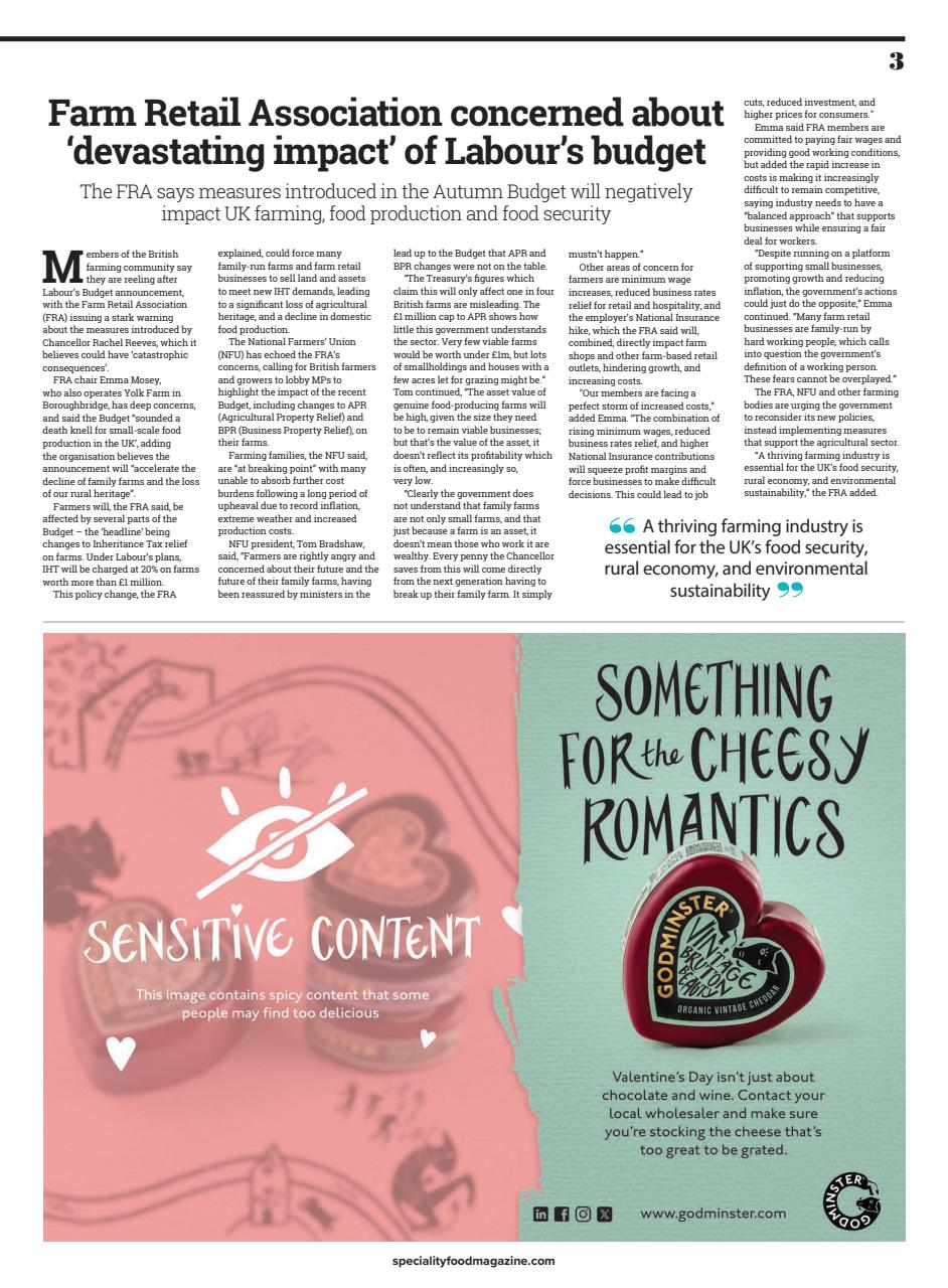 Speciality Food Preview Pages