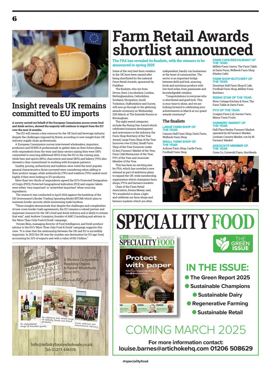 Speciality Food Preview Pages