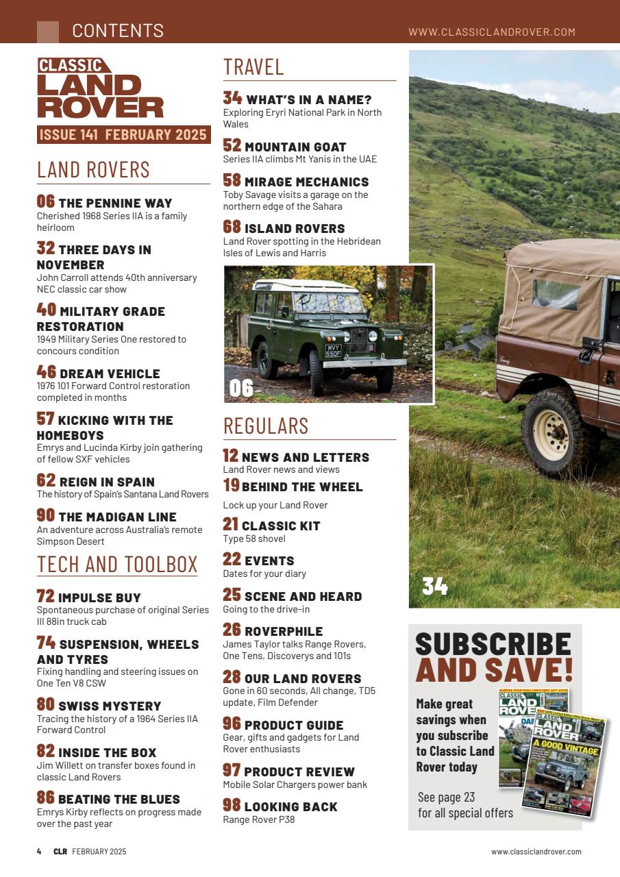 Classic Land Rover Magazine Preview Pages