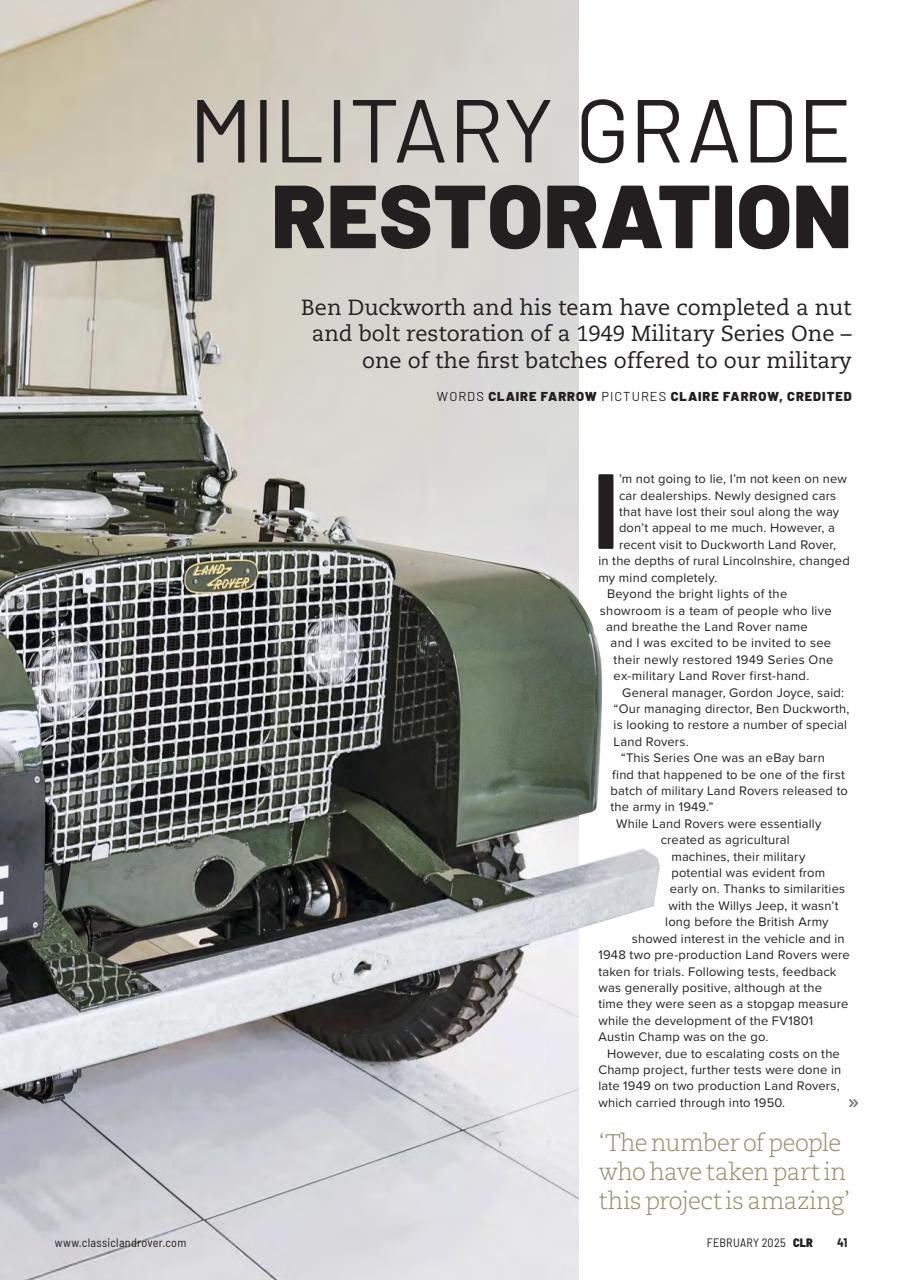 Classic Land Rover Magazine Preview Pages