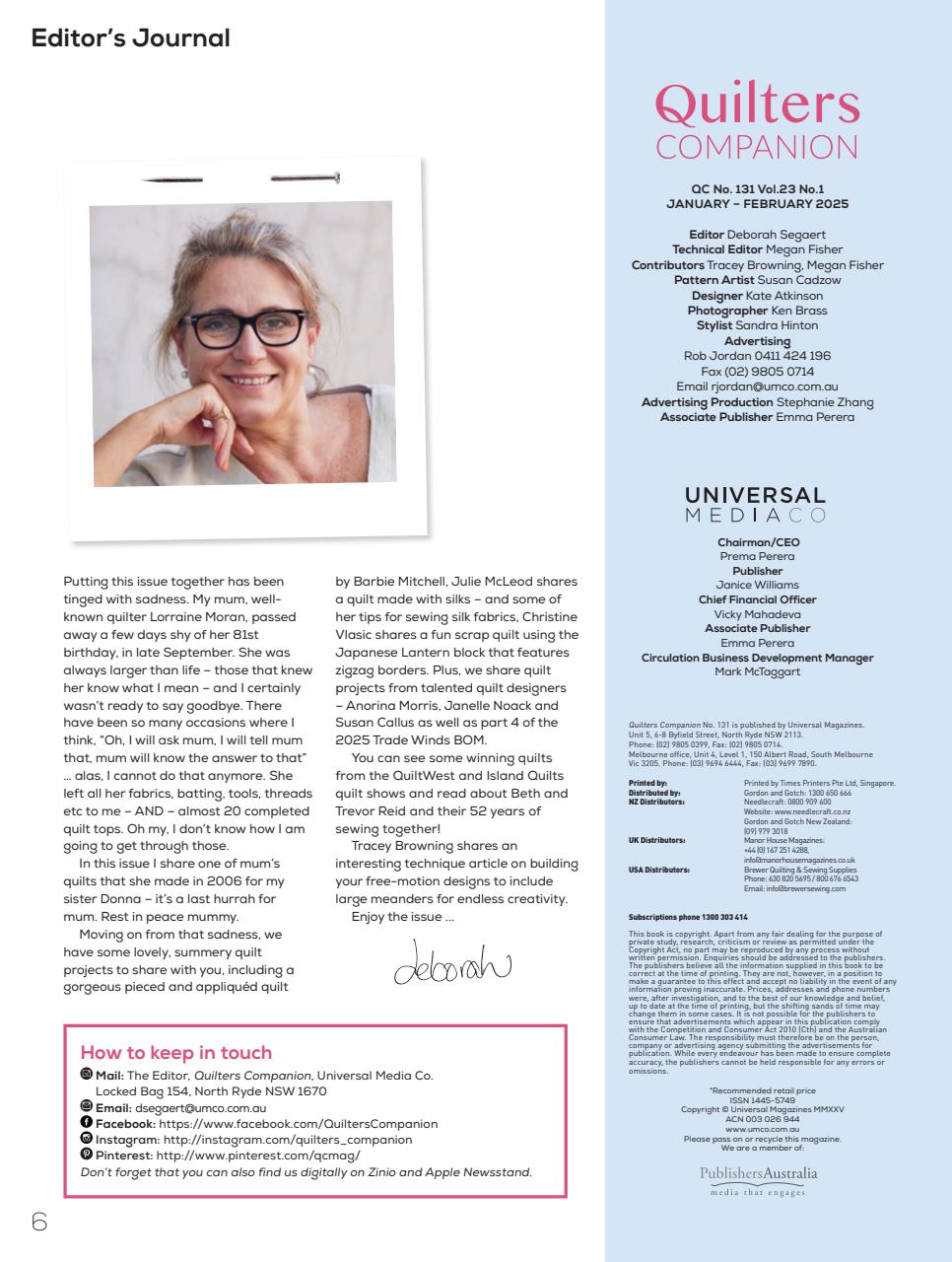 Quilters Companion Preview Pages