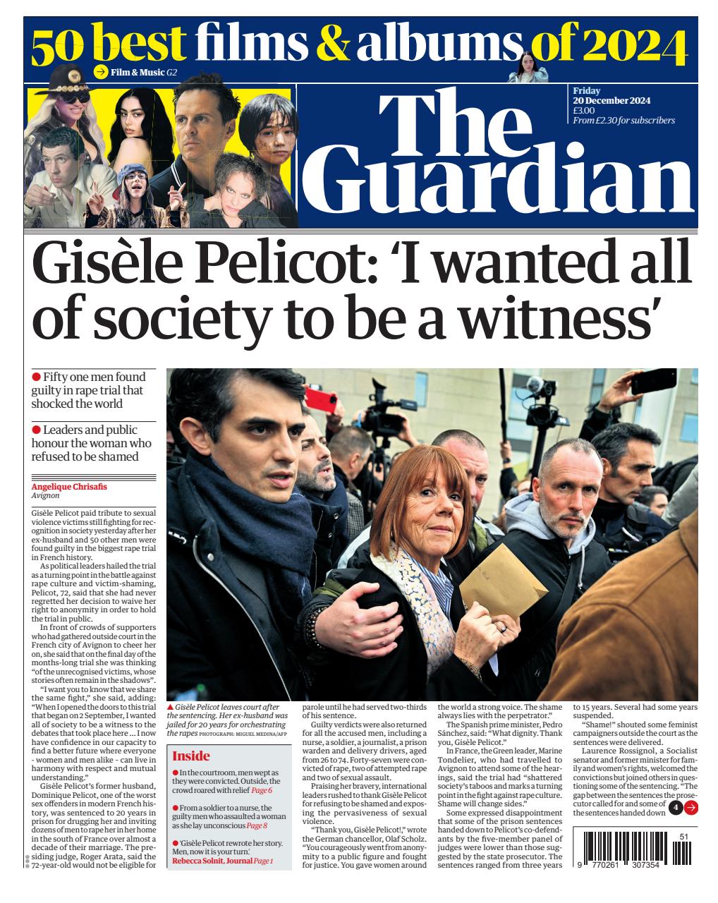 The Guardian Newspaper Friday 20 December 2024 Back Issue