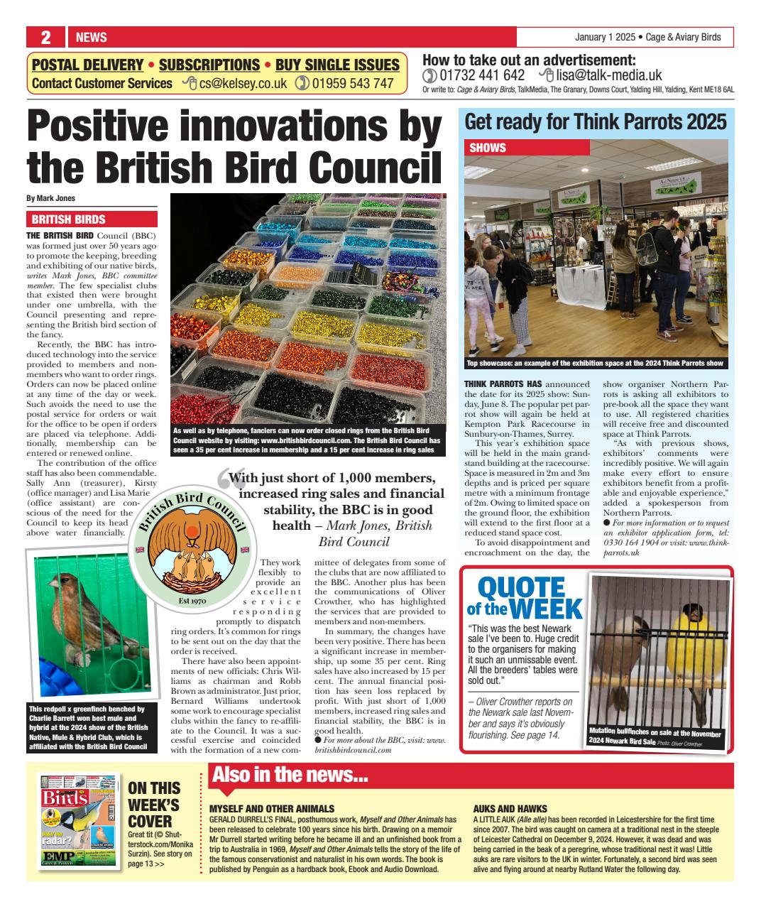 Cage & Aviary Birds Preview Pages