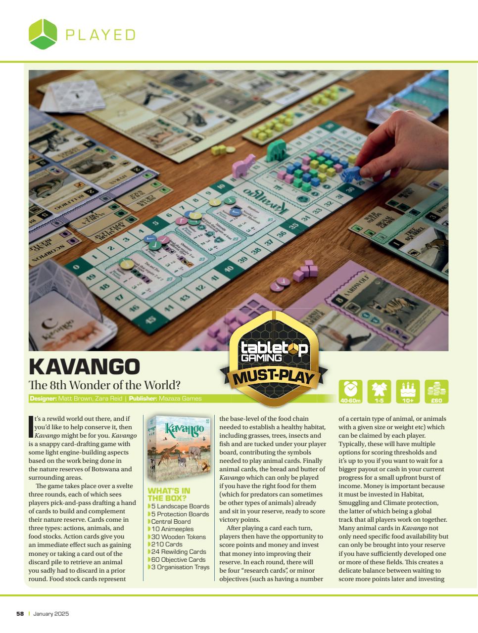 Tabletop Gaming Preview Pages