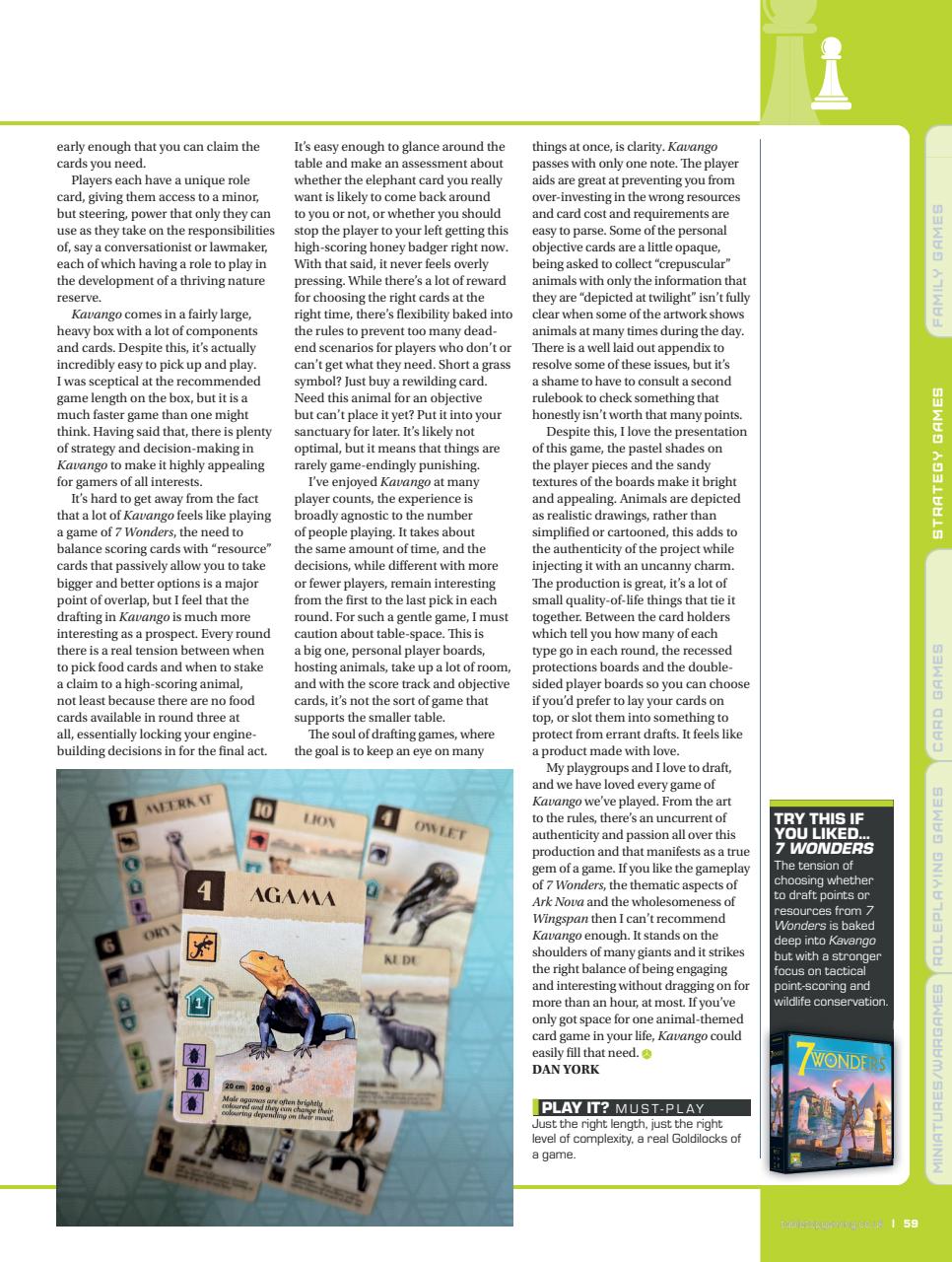 Tabletop Gaming Preview Pages