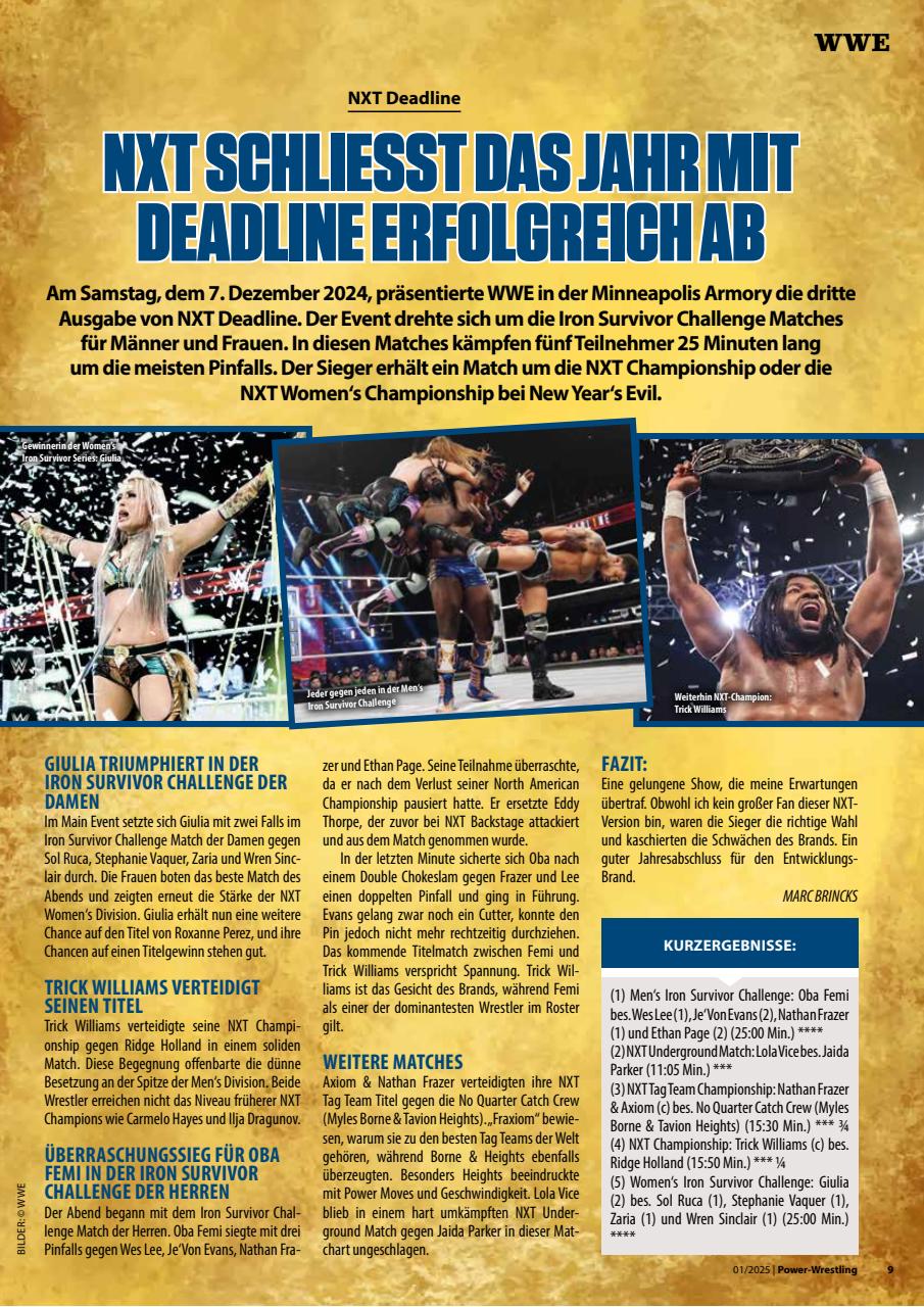 Power-Wrestling Preview Pages