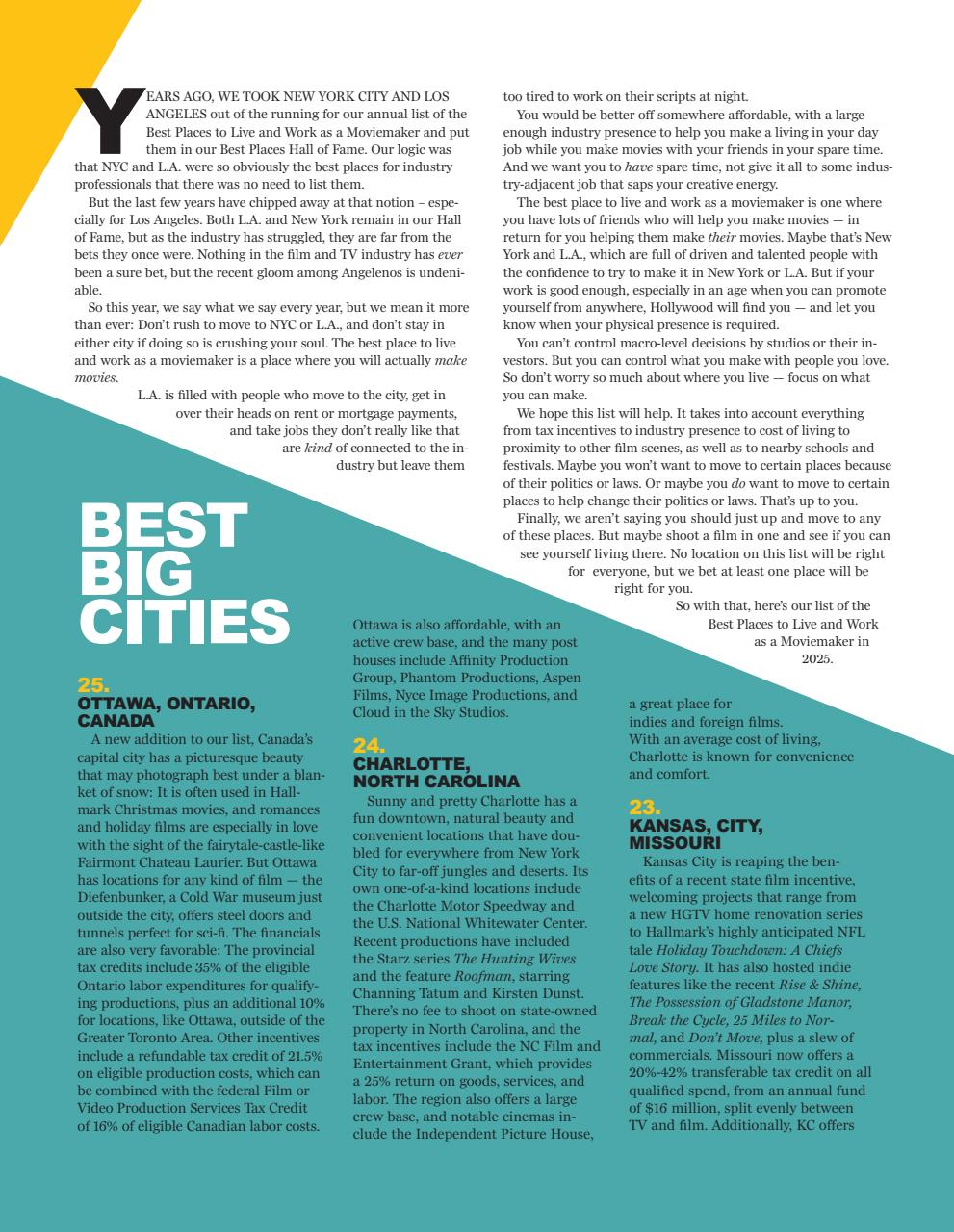 MovieMaker Magazine Preview Pages