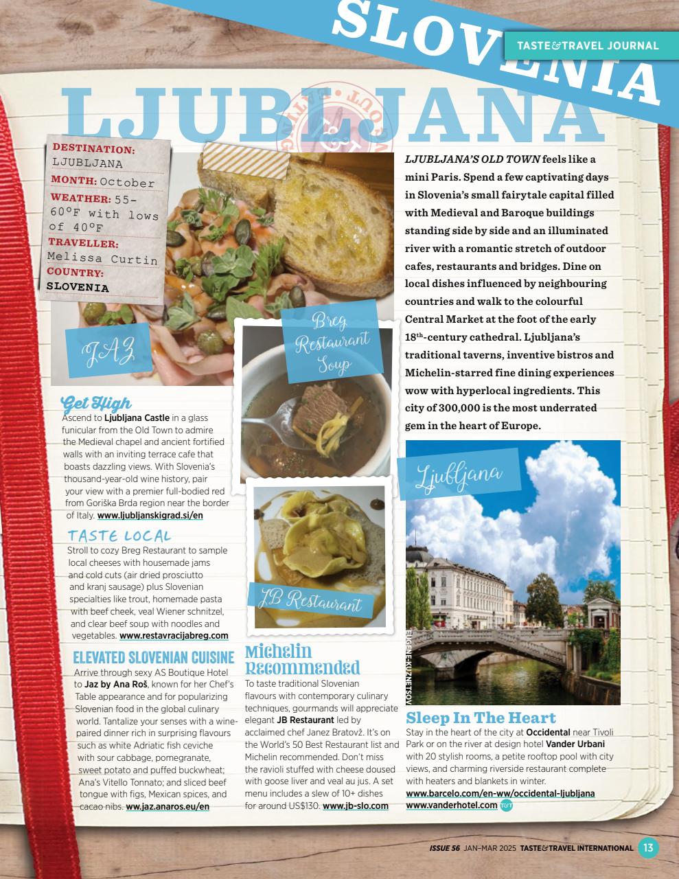 Taste & Travel International Preview Pages