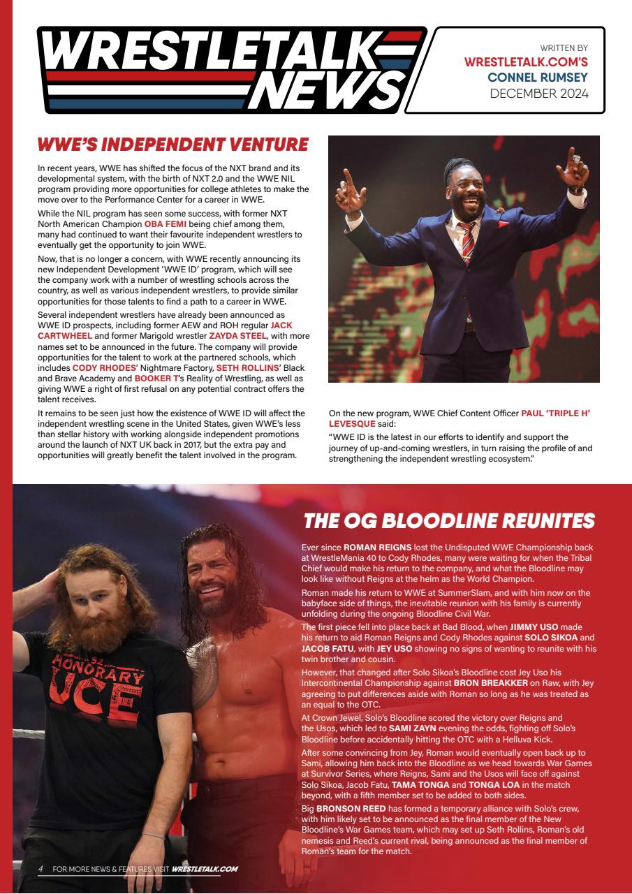 Wrestletalk Magazine Preview Pages