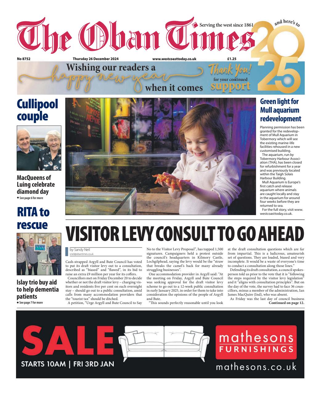 The Oban Times & Lochaber Times Preview Pages