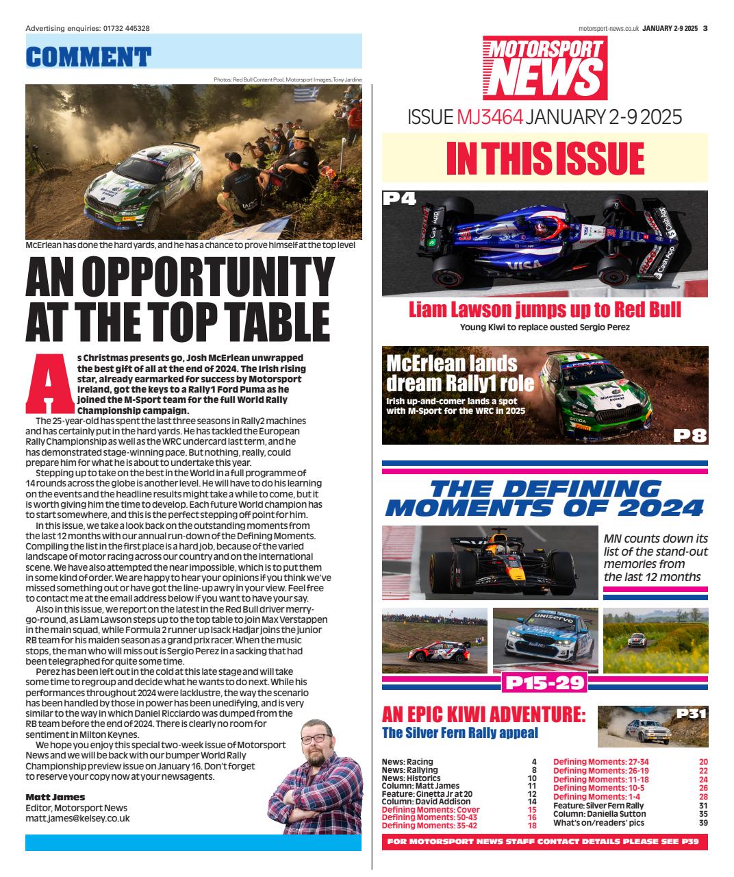 Motorsport News Preview Pages