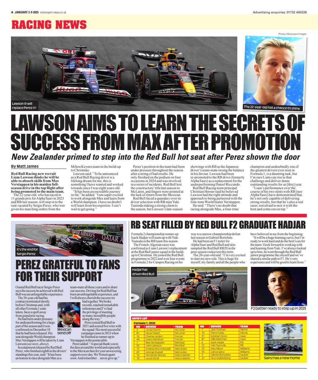 Motorsport News Preview Pages