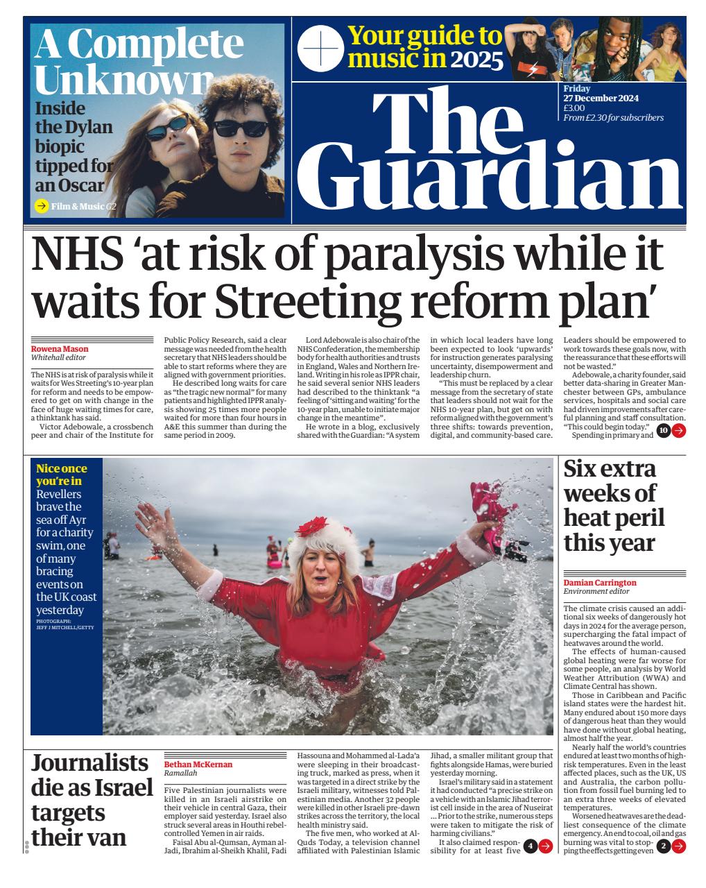 The Guardian Newspaper Preview Pages