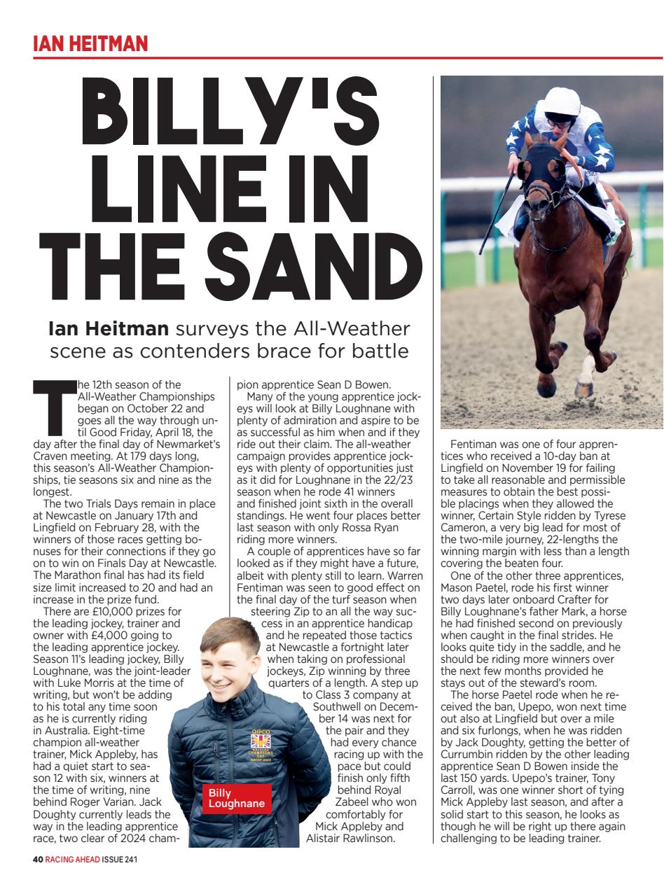 Racing Ahead Preview Pages