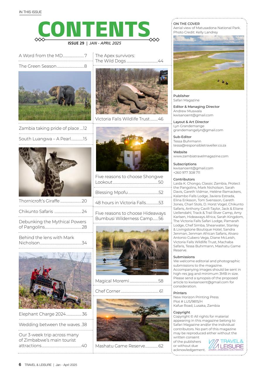 Travel & Leisure Zambia & Zimbabwe Preview Pages