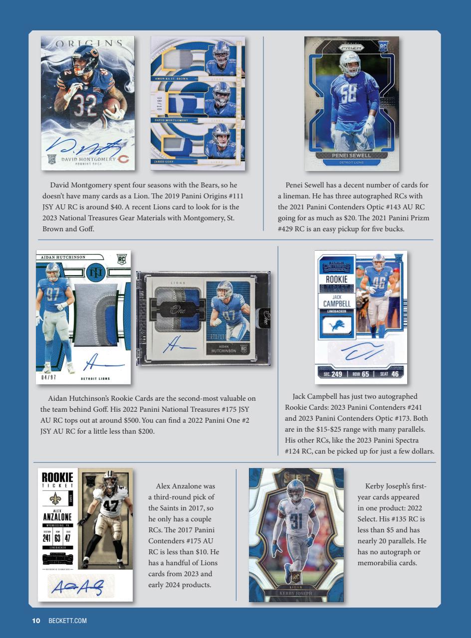 Beckett Football Magazine Preview Pages