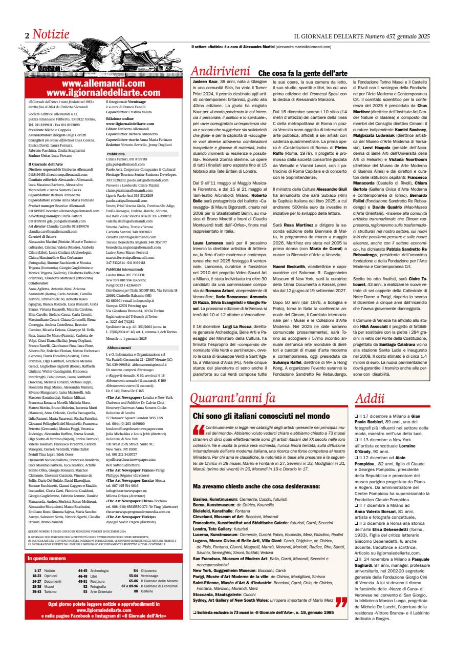 Il Giornale Dell’Arte Preview Pages