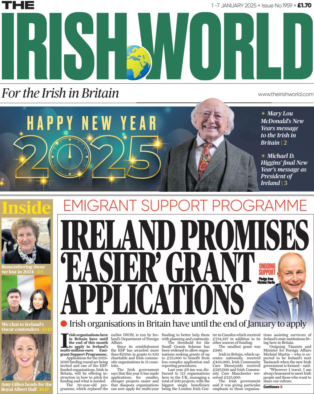 Irish World Preview Pages