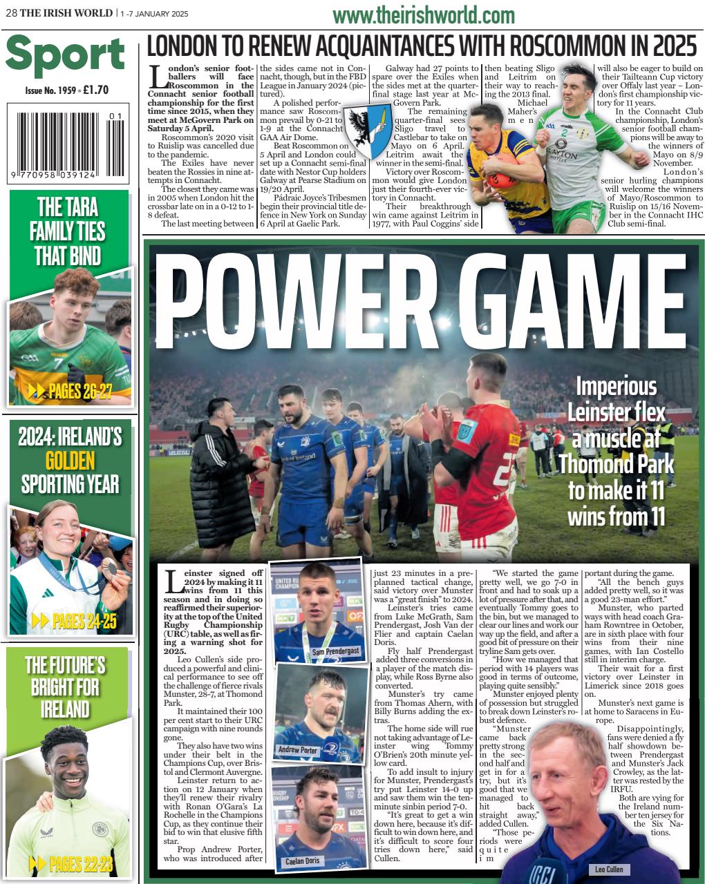 Irish World Preview Pages