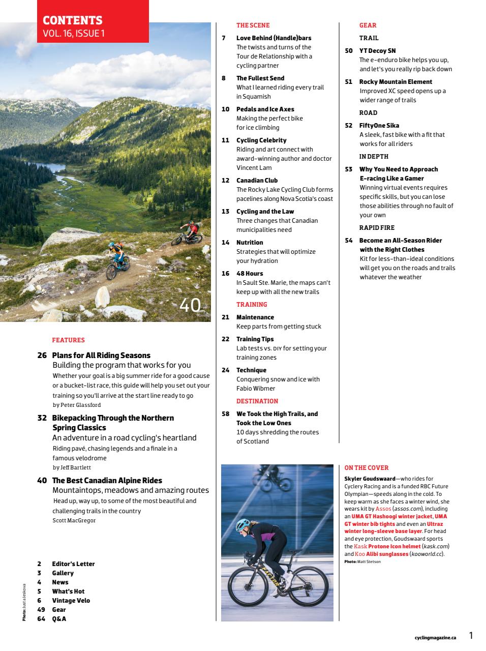 Canadian Cycling Magazine Preview Pages