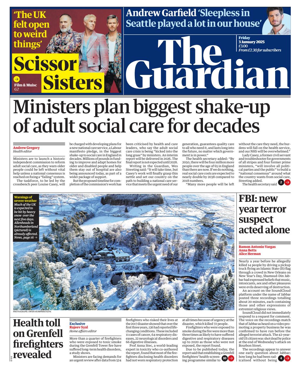 The Guardian Newspaper Friday, 03 January 2025 Back Issue