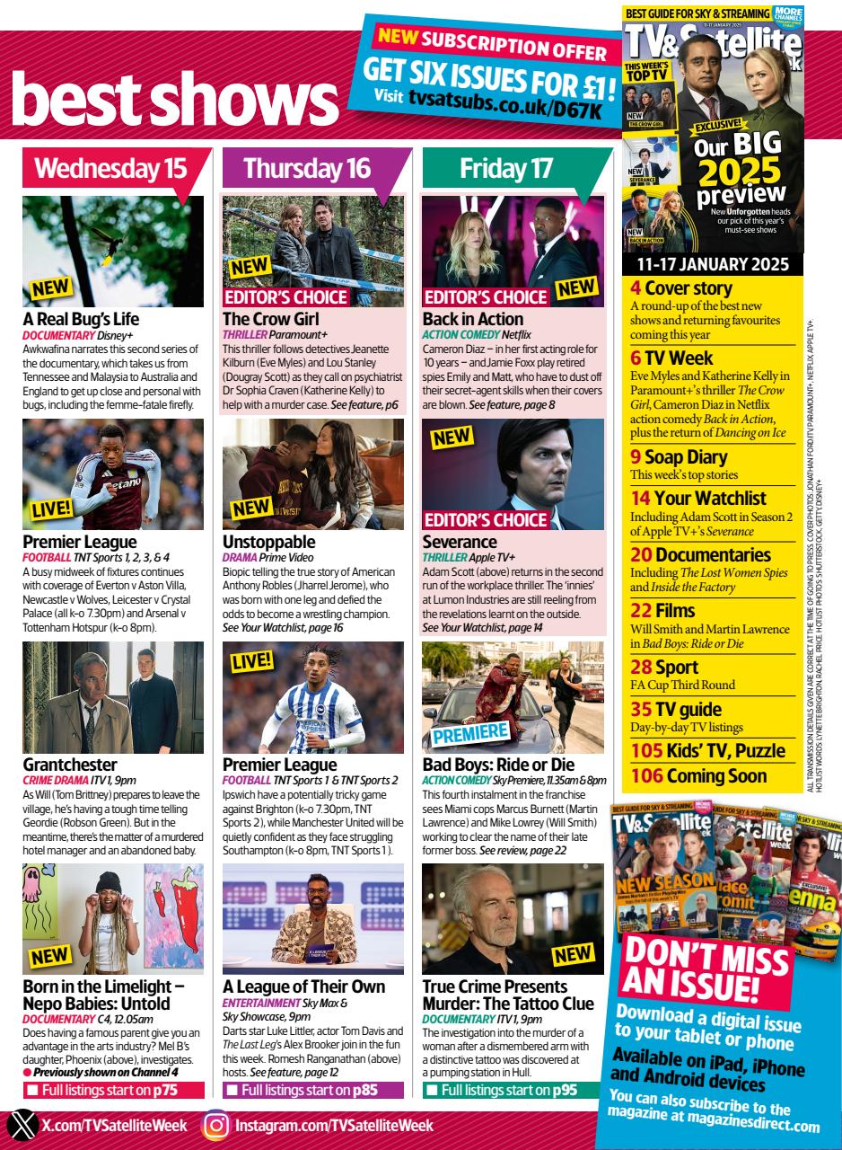 TV & Satellite Week Preview Pages