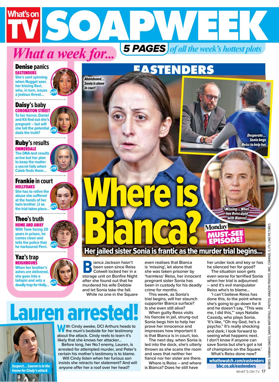 What's on TV Preview Pages