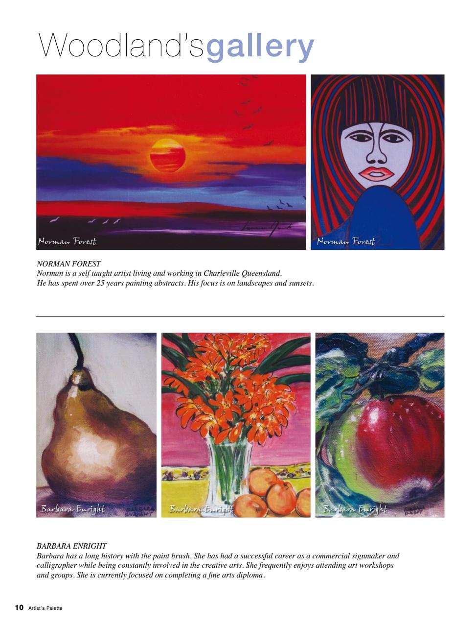 Artist's Palette Preview Pages