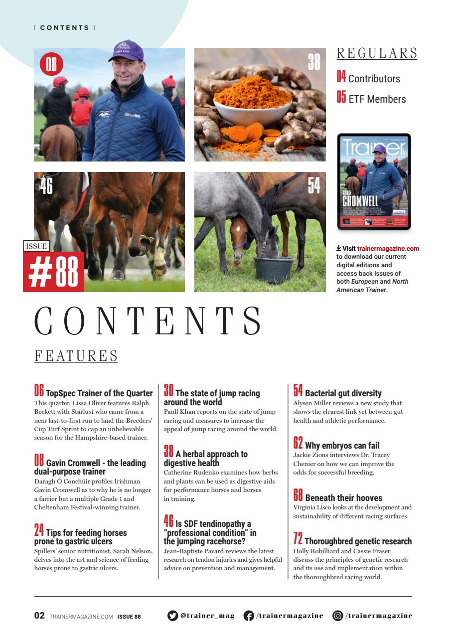 European Trainer Magazine - horse racing Preview Pages