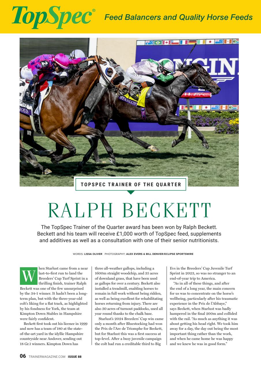 European Trainer Magazine - horse racing Preview Pages