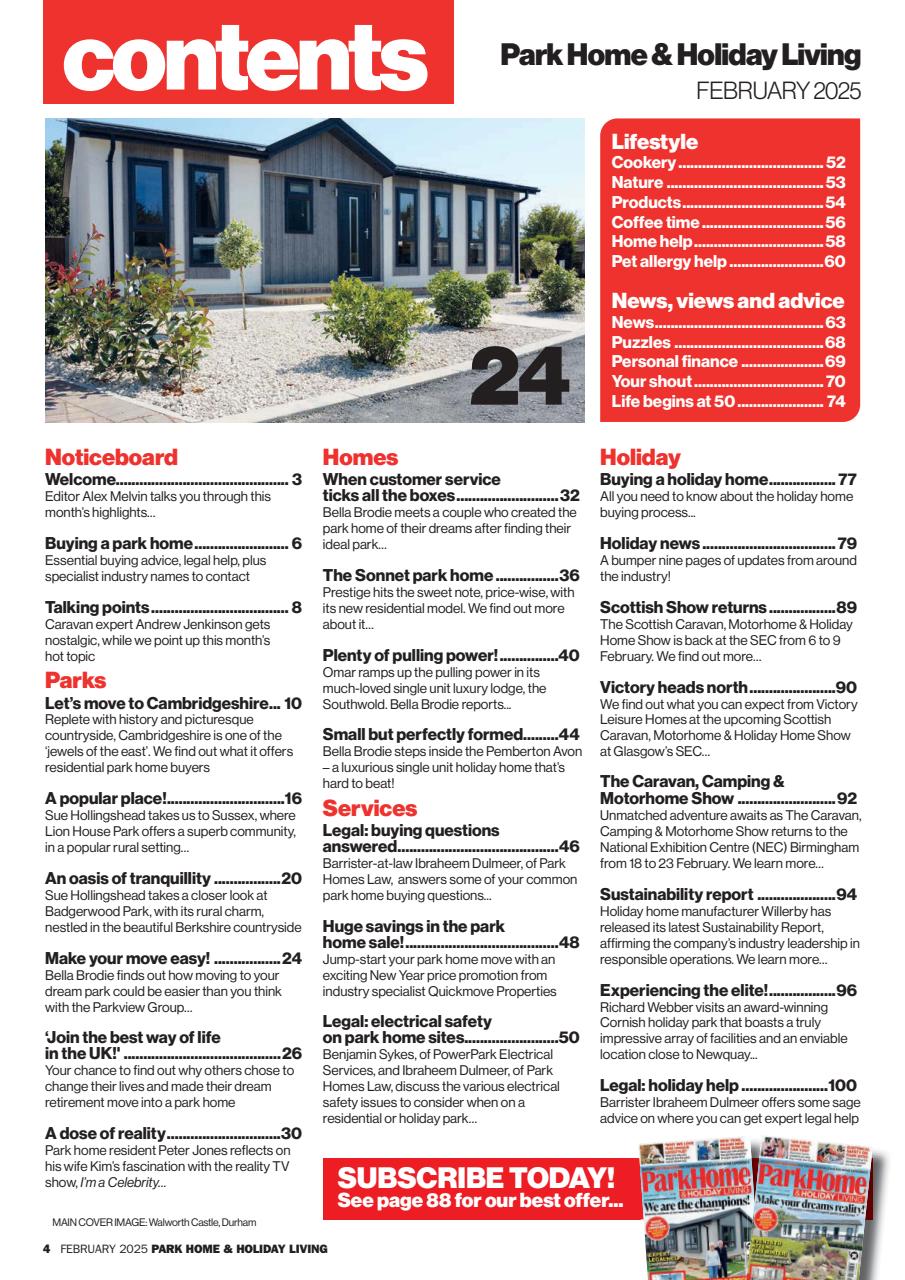 Park Home & Holiday Living Preview Pages