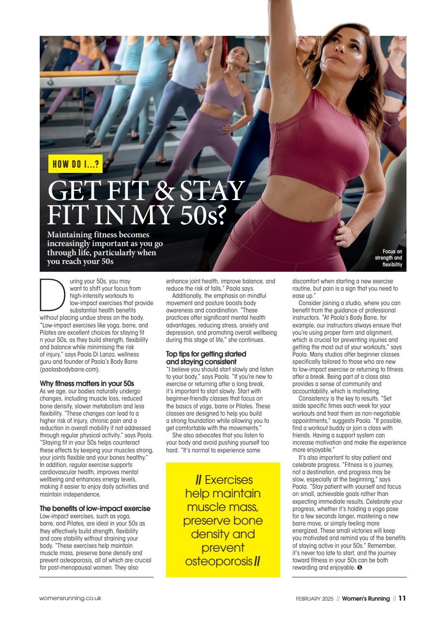 Women’s Running Preview Pages